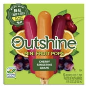 Outshine Cherry, Tangerine, and Grape Frozen Fruit Bars Variety Pack, Non-GMO, Gluten Free, Individually Wrapped 1.5 fl oz each, 12 Count Package