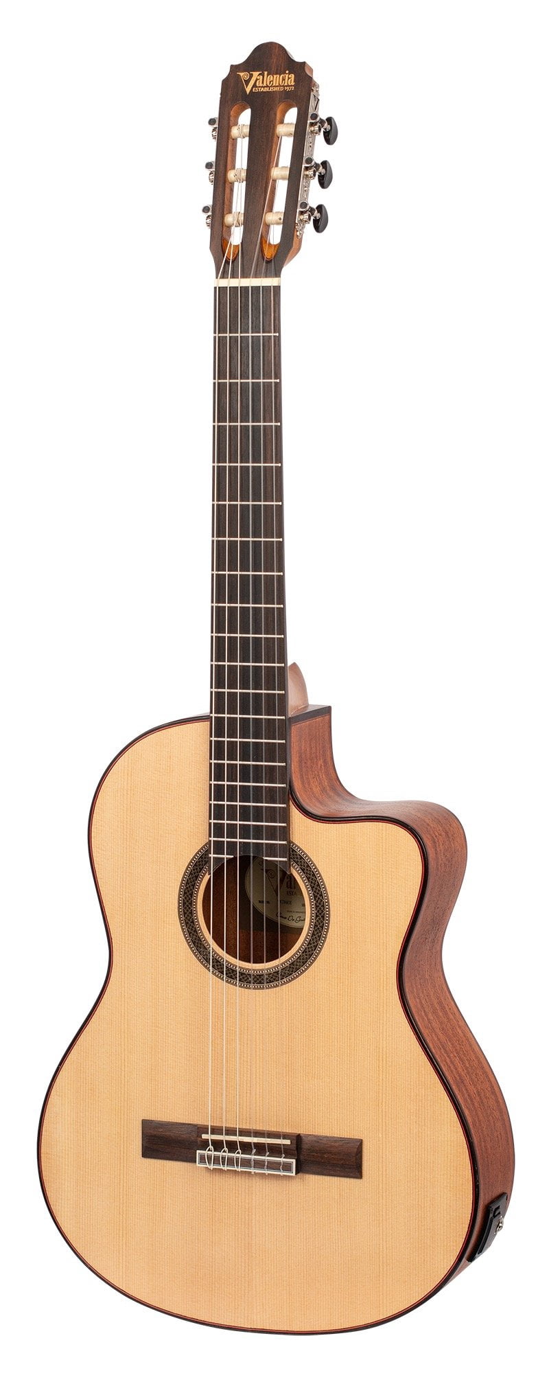 Valencia VC704 700 Series Nylon-String Classical Acoustic-Electric Guitar Natural