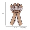 thumbnail image 3 of Christmas Wreath Bow, Burlap Bow Holiday Bow for Christmas Wreath, Christmas Tree Ornaments Door Indoor Outdoor Wall Decorations, 3.9*3.9*0.8 Inches (Light Brown), 3 of 3