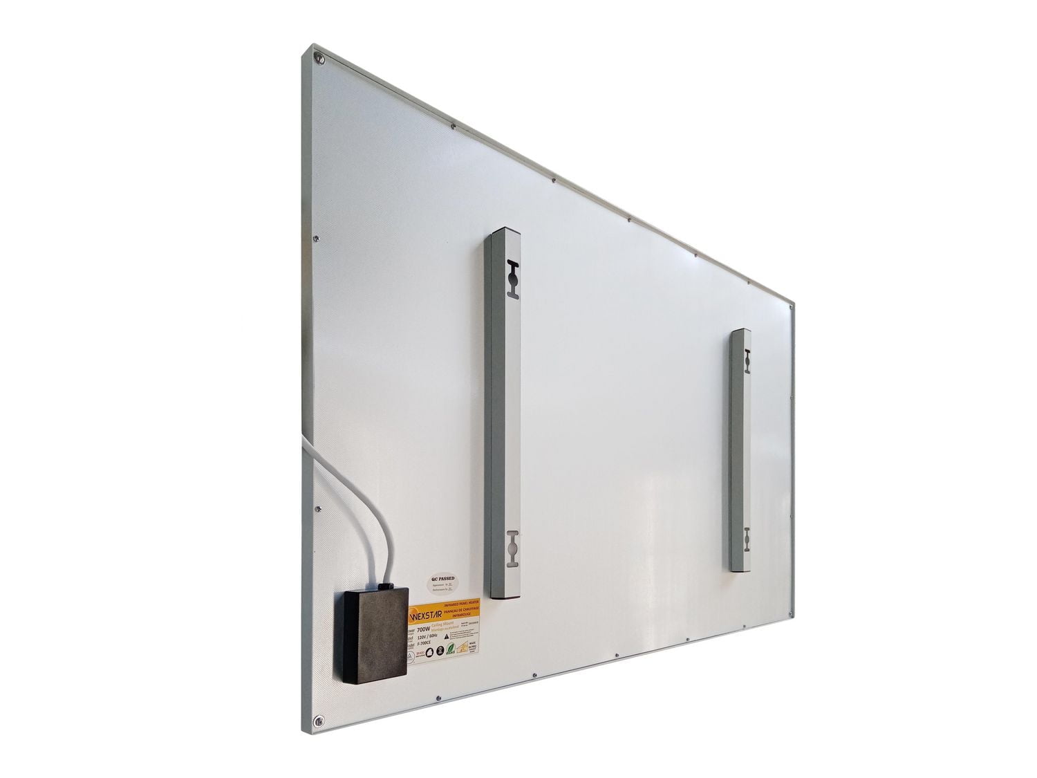 Wexstar 700 W Electric Ceiling Infrared Panel Heater Frameless. Complies with UL/CSA certification.