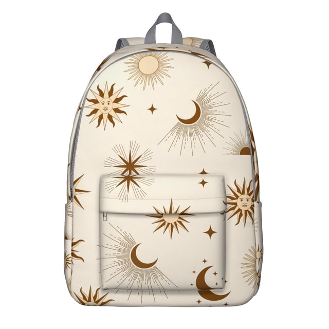 Horror Mystic Retro Skull and Mandala Design Travel Backpack – Lightweight Canvas Bookbag with Large Capacity and Anti-theft Features for School, Outdoor Activities, and Short Trips