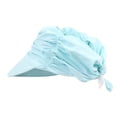 thumbnail image 5 of WEIYLL Womens Baseball Cap Beach Sports Large Brim Solid Color Empty Top Ruffles Light Blue Beach Hats One Size, 5 of 5