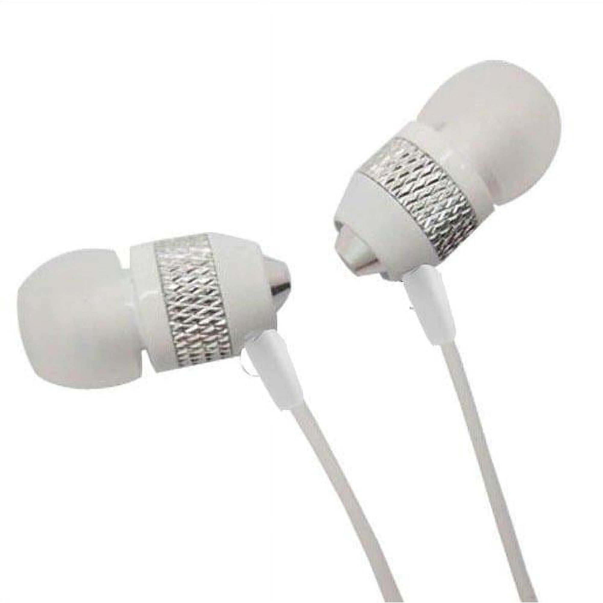 Super Bass Noise-Isolation Stereo Earbuds/ Earphones Compatible with iPod Touch (2019), iPod touch (6th 5th 4th 3rd 2nd generation), Nano (White) - w/ Mic + MND Stylus