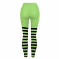 thumbnail image 6 of Womens Striped Workout Legging Pants Slim-Fit Stretch Yoga Running Leggings Festival Soft Pilate Gym Clothes Mint Green, L, 6 of 7