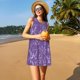 thumbnail image 3 of Fotbe Lavender Flowers Vestido de Verano sin Mangas para Mujer – Vestido Midi Línea A, Estilo Camiseta Floral, Vestido Playero Casual y Fluido, 3 of 7