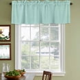 thumbnail image 3 of 2 Pack Linen Mint Green Valances for Windows Bedroom Living Room Window Treatments, Modern Minimalist Pure Solid Color Rod Pocket Valance Drapes Short Kitchen Curtains Over Sink 60"x18", 3 of 8