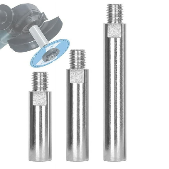 Angle Grinder Extension Shaft Connecting Rod, Angle Grinder Attachments with 5/8Inch-11 Threads, 3, 4 & 5.5 Inch,3 * Angle Grinder Extension Shaft,Silver