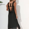 thumbnail image 5 of gakvbuo Summer Beach Cover Up Dress For Women Swimwear Bikini Crochet Bathing Suit Coverups Women's Beach Skirt Hand Hook Panel Tank Skirt Sexy Backless Top, 5 of 9