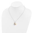 thumbnail image 5 of 925 Sterling Silver Cable Necklace with Pendants Chain Sentimental Expressions Gold-plated Blessed Beyond Measure 18in 18 inch, 5 of 6