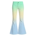 thumbnail image 4 of Mnyotv Gradient Print Flared Leggings for Girls Casual High Waisted Sports Yoga Pants with Pockets Size 11-12 Year, 4 of 4