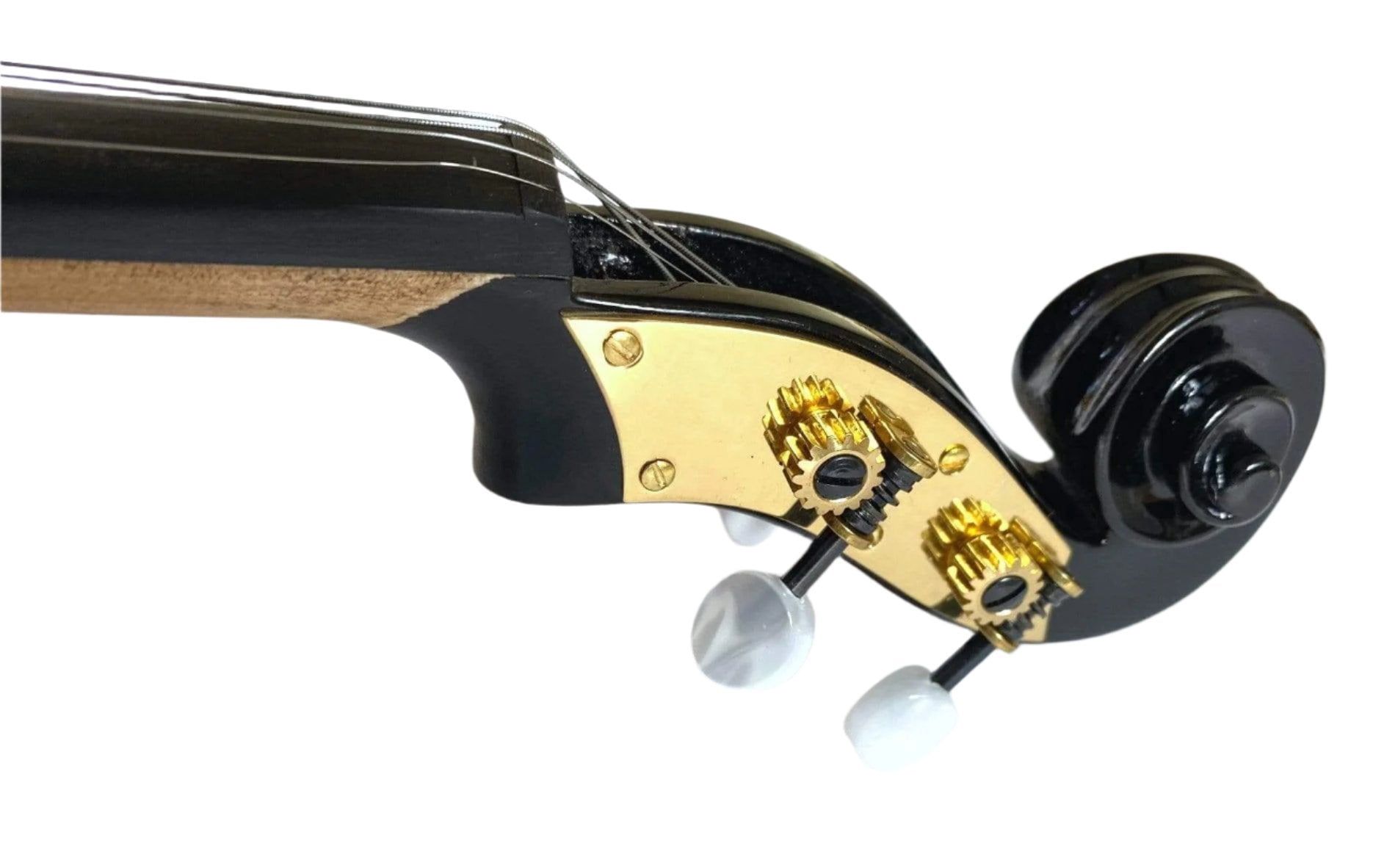 Wrap Electric Acoustic Violin w Matching Carbon Fiber Bow Mechanical Pegs Case Crystal Fine Tuners Rosin Strings Set Up
