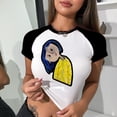 thumbnail image 2 of Tops con estampado de coralina de dibujos animados Kawaii para mujer, Top corto Sexy Y2k, camiseta de bebé con gráficos, Camiseta ajustada de manga corta de calle Harajuku, 2 of 5