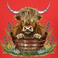 thumbnail image 3 of CafePress - Highland Cow Sitting In A Metal Kids T Shirt - Dark T-Shirt Kids XS-XL, 3 of 4