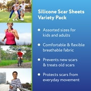 ScarAway Advanced Silicone Scar Sheets, Medical Grade Variety Pack, 8 Reuseable Sheets