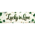 thumbnail image 4 of Lucky in Love St Patrick's Day Green Shamrock Design Backdrop Wedding Decor Event Party Banner Background Valentine's Day, 4 of 7