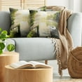 thumbnail image 5 of Ambesonne Nature Throw Pillow Cover 2 Pack, Boat by Foggy Lake Deck, 18", Olive Green White, 5 of 5
