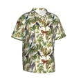thumbnail image 5 of Wukai Jungle Animals Men's Hawaiian Shirt Short Sleeve Casual Button Down Summer Beach Aloha Shirt Tropical Print Holiday Party, 5 of 8