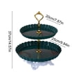 thumbnail image 3 of Weloille 2-Tier Fruit Plate with Base, Food Grade Snack Serving Tray, Stable Structure Storage Rack for Fruits Snacks Candies Desserts Living Room Kitchen Party, 3 of 6