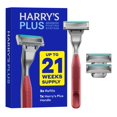 thumbnail image 1 of Kit de afeitado Harry's Plus con mango Clay y 5 hojas pivotantes, 1 of 9