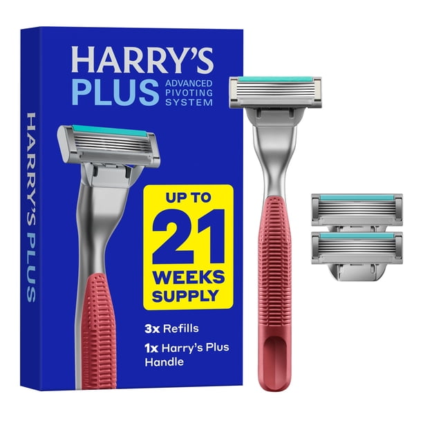 Kit de afeitado Harry's Plus con mango Clay y 5 hojas pivotantes