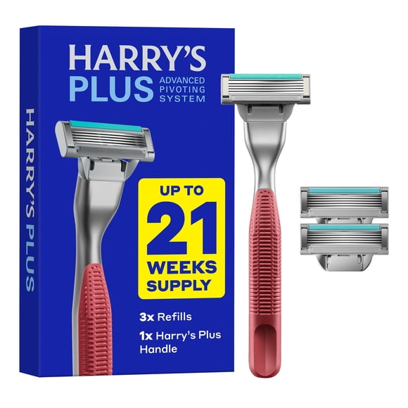 Kit de afeitado Harry's Plus con mango Clay y 5 hojas pivotantes