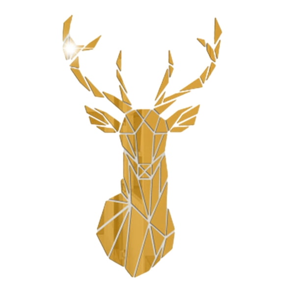 Matsuzay La decoración única con las etiquetas engomadas de la pared del espejo 3D personaliza el amplio autoadhesivo del estilo casero Decoración del hogar oro XL