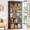 Brown, variant on Fnova 71" Tall Modern Bookcase, 6-Tier Industrial Metal Bookshelf, Large Etagere Display Shelves for Living Room, Bedroom, Rustic Brown