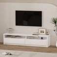 thumbnail image 2 of Entertainment Centers, Contemporary Duncan 70" TV Stand with Easy Snap Assembly and Full Extension Drawers in White, White TV Stands With Storage,Mdf Small TV Stands, 2 of 10