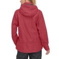 thumbnail image 6 of Women's Waterproof Breathable Hiking Travel Rain Jacket Lightweight Hooded Windbreaker Rain Shell Coat Red L, 6 of 7