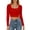 Red 0811*shirts, variant on Women's Long Sleeved Cropped T Shirt Trendy Ribbed Slim Fit Fall Tops Ladies Causal Square Neck Solid Going out Tees Blue 01*shirts S