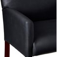 thumbnail image 3 of Boss Office Products Box Arm Guest Chair with Wood Legs in Black, 3 of 5