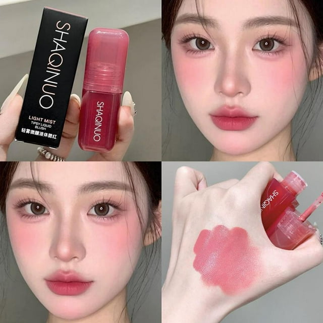 Blusher Liquid Lip and Cheek Dual-use Natural Blush Tint Makeup Easy To Smudge