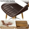 thumbnail image 5 of LainTene 26" Swivel Counter Height Bar Stool with Walnut Bentwood Frame, Faux Leather Seat & Footrest, Mid-Century Modern Chair for Kitchen Island, Bar, or Café (Set of 2), 5 of 11