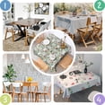 thumbnail image 4 of Maltese Dog and Flower Floral Square Tablecloth,Waterproof Square Table Cover,Wipeable Spillproof Washable Table Cover for Home Kitchen Party Decor 42"X42"(107x107cm), 4 of 6
