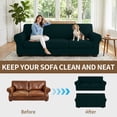thumbnail image 7 of JIATER 4-Piece Sofa Cover Stretch Couch Cover Washable Sofa Slipcover Furniture Protector with 3 Cushion Covers,Sofa Dark Green, 7 of 7