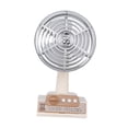 thumbnail image 3 of Ventilador de escritorio USB pequeño con ángulo ajustable, diseño retro, ligero para dormitorio, coche, verano. Blanco, 3 of 9