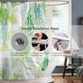 thumbnail image 3 of Green Nautical Coastal Shower Curtain Sets,Starfish Seashell Coral Beach Bathroom Curtains,Ocean Themed Bath Curtain,Waterproof Fabric with 12 Hooks 72x72Inches, 3 of 6