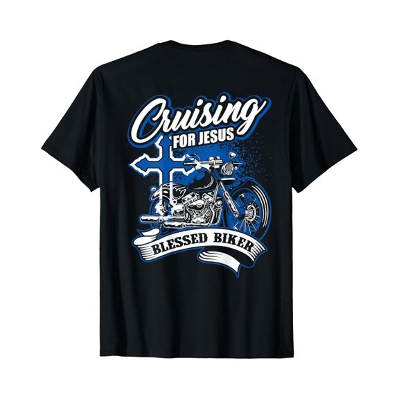 Sam Soft Christian Motorcycle Shirt Cross God Blessed Biker Christ T-Shirt