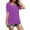 Purple, variant on Women's Casual Short Sleeve Button-Up Top Soft Breathable Loose Fit Summer Shirt
