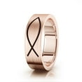 thumbnail image 1 of 18k Rose Gold Religious Ichthus Jesus Fish Christian Wedding Band 7mm, 1 of 2