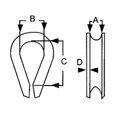 thumbnail image 2 of MarineNow Dedal de cuerda de acero inoxidable 316 de grado marino 5/16"" 3/8"" 1/2"" 5/8"" 3/4"" 7/8"" y 1"" (7/8"" 02 unidades), 2 of 2