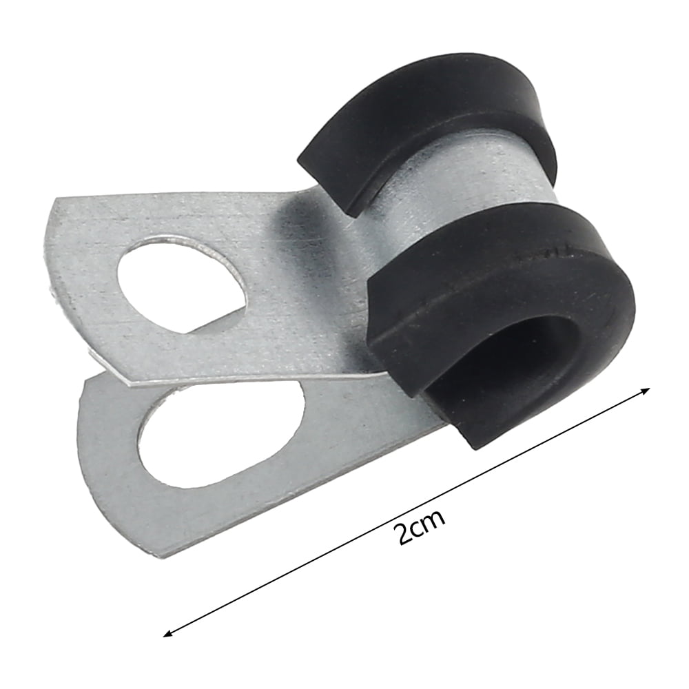20 Pcs Rubber Cushioned Insulated Stainless Steel Cable Wire Clamp Holder No Tax for sale online 