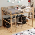 thumbnail image 2 of Full Size Loft Bed with Desk, Full Loft Bed Frame with Storage Drawers, Cabinets, Bedside Tray, Charging Station, USB and Socket for Bedroom, No Box Spring Needed, Easy Assembly, 2 of 7