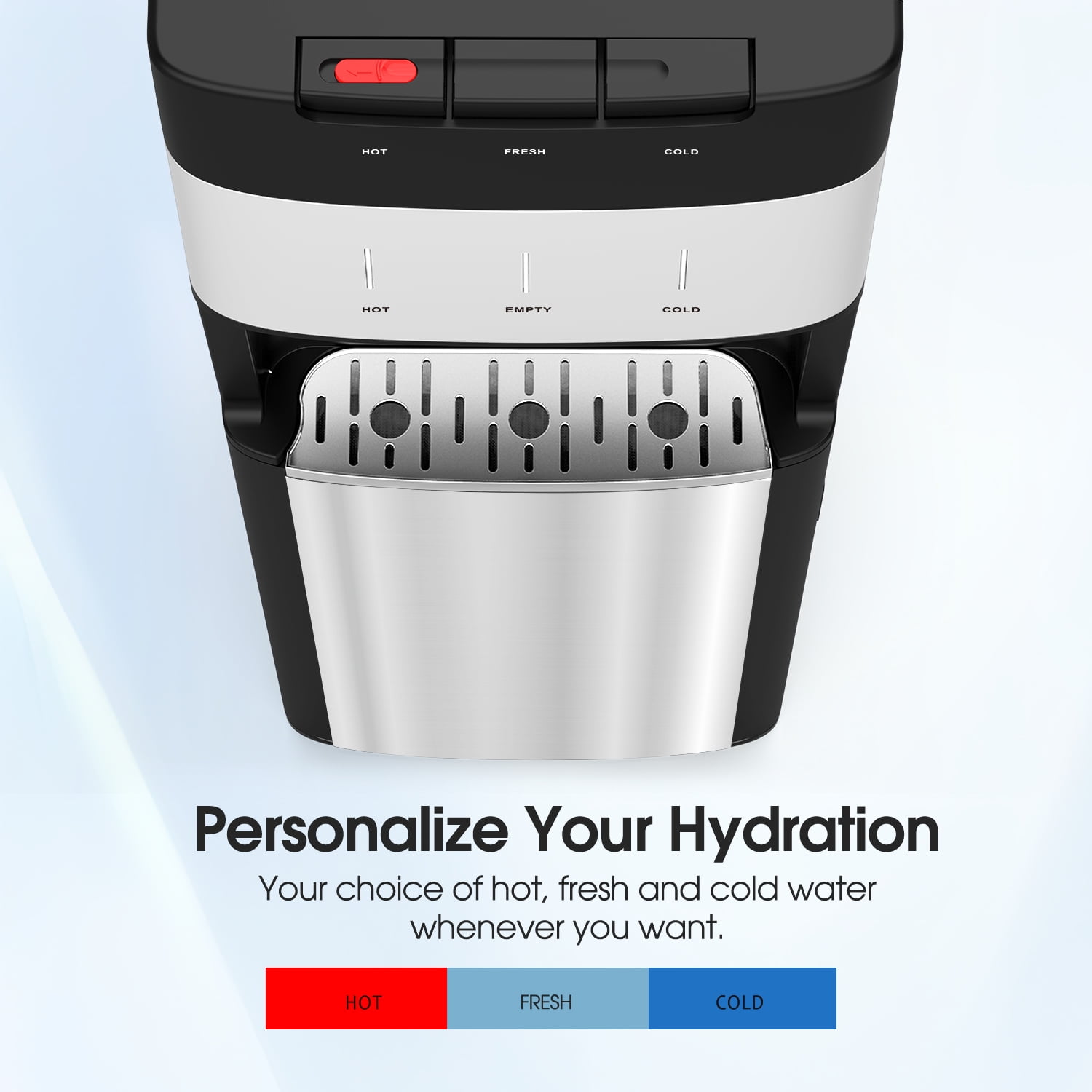 VECYS Self-cleaning Bottom Loading Water Dispenser, Hot Cold Room Temp with Child Lock