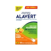 Alavert Allergy 24 Hour Relief, Citrus Burst Flavor, Orally Disintegrating Allergy Tablets, Non-drowsy Antihistamine, Loratadine 10mg, 60 Count