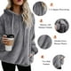 thumbnail image 5 of Sudadera con capucha Fuzzy para mujer Century Star, color gris, talla XXL, 5 of 6