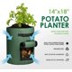 thumbnail image 3 of Xiao Hua Bolsas de cultivo de papas de 10 galones (paquete de 3), con solapa, de doble capa, transpirables, de tela no tejida para papas, vegetales y tomates. Macetas con asas. Verde oscuro., 3 of 5