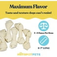 thumbnail image 3 of HotSpot Pets Durable Natural Rawhide Dog Chews, 6-7 Inch, 10 Pack, 3 of 8