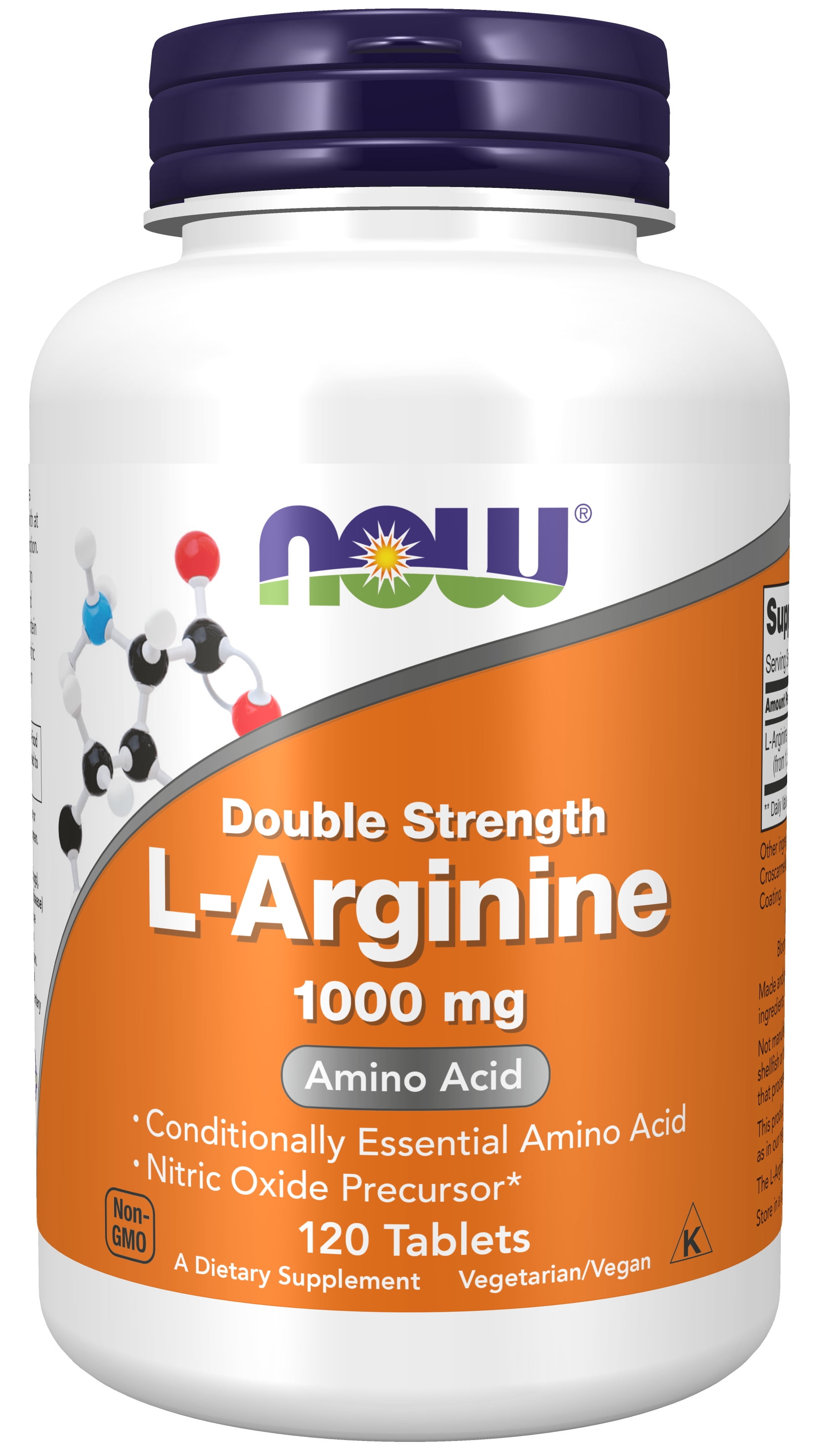 NOW Supplements, LArginine 1,000 mg, Nitric Oxide Precursor*, Amino
