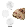 thumbnail image 3 of Lsque Vintage Floral Butterfly Collage Pattern Knitted Beanie, Unisex Winter Hat, Knit Hat Winter Beanies Thick Fisherman Beanies Cuffed Plain Skull Caps, 3 of 6